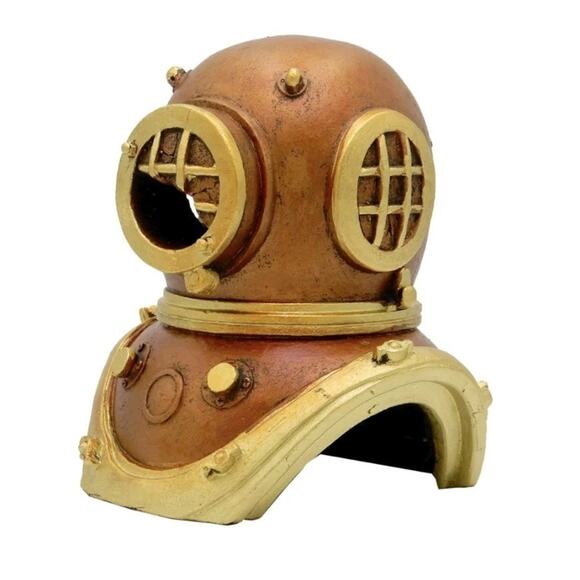 Aquarium Divers Helmet Diving Hide Fish Tank Decoration Ornament Reptile New - Picture 6 of 9